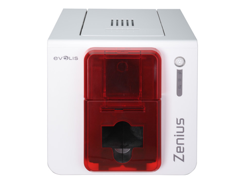 Evolis Zenius Expert Red ID Card Printer front