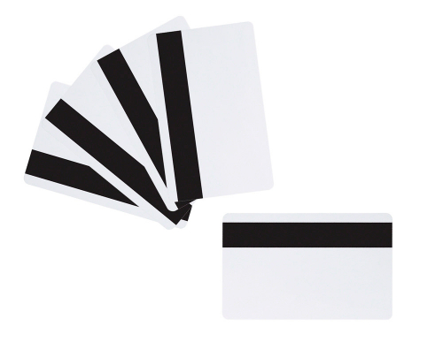 PVC Plastic Cards Blank White LoCo black 30 mil