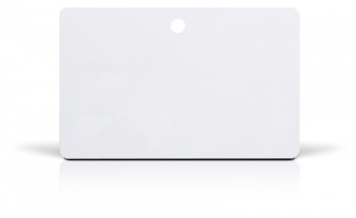 PVC Plastikkarten blanko Rundloch horizontal 0,76 mm