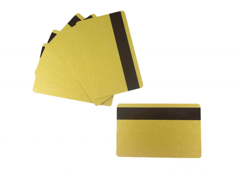 PVC Plastic Cards Gold metallic LoCo 30 mil