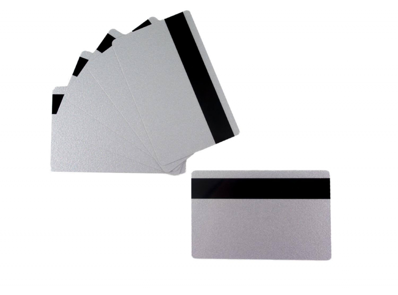 PVC Plastic Cards LoCo Silver Metallic 30 mil