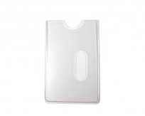 Single badge holder for wallet horizontal