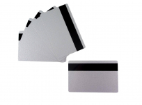 PVC Plastikkarten Silber metallic LoCo 0,76 mm